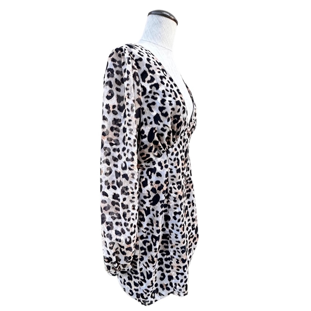 Privacy Please Julissa Button Up Leopard Print Mi… - image 4